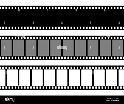 Film Strips Collection Old Retro Cinema Strip Vector Photo Frame