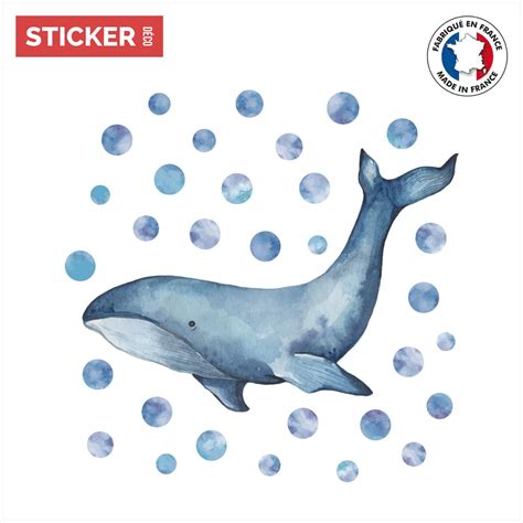 Sticker Grosse Baleine Stickers Animaux Autocollants Stickerdeco Fr