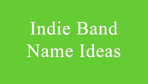 Indie Band Name Ideas | Band names ideas, Band name generator, Duo band