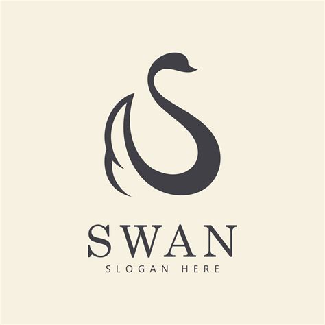 Swan Logo Vector Abstract Minimalist Logo Icon Swan 11025090 Vector