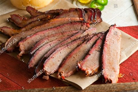 Beef Brisket Barbecue Chopped Beef Brisket Traditional Texas Smoke House Meat Rubbed With