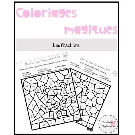 Coloriages Magiques Fractions