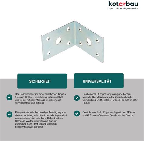 KOTARBAU 50er Set Winkelverbinder 50 X 50 X Kaufland De