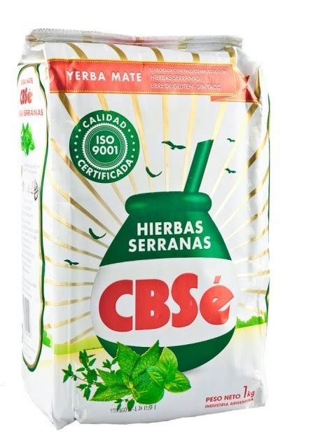 YERBA MATE CBSé 1 KG HIERBAS SERRANAS Tienda Gaucha