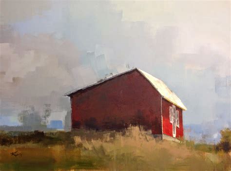 Karin Nelson Art Little Shed On The Prairie 36x48 Acrylic On