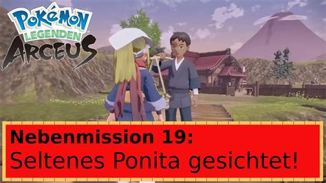 Pokémon Legenden Arceus Seltenes Ponita gesichtet Nebenmission 19