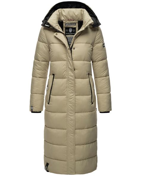 Navahoo Isalie Damen Lange Winter Steppjacke Wintermantel B872 Gold