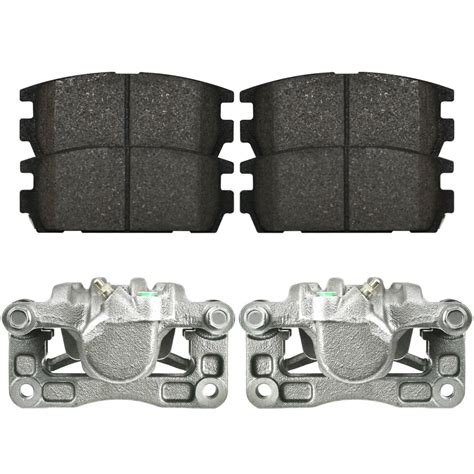 AutoShack Rear Brake Calipers And Ceramic Pads Kit Driver And Passenger