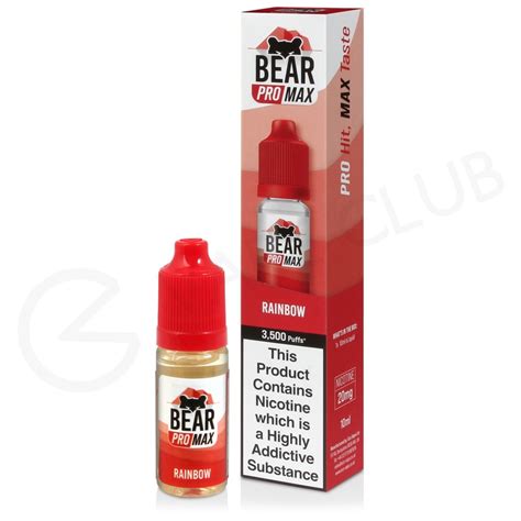 Rainbow Bear Pro Max Nic Salt E Liquid 4 For £10