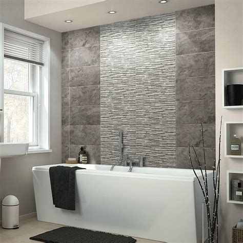 Oscano Pebble Graphite Stone Effect Mini Split Face Ceramic Wall Tile