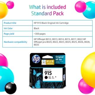 HP Original 915 Ink Cartridge / HP OfficeJet 8010 All-in-One, HP ...