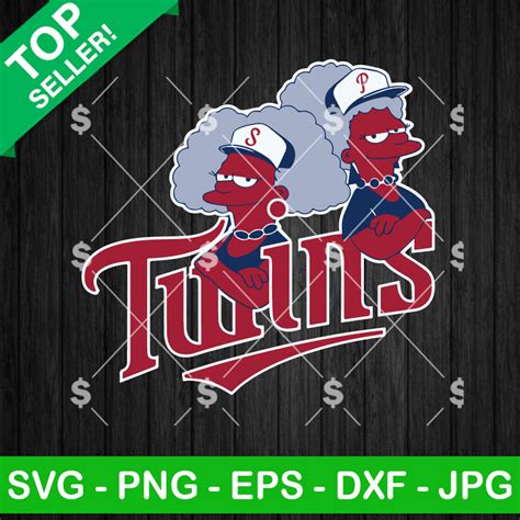 Minnesota Twins Simpson Character Logo Svg Minnesota Twins Mlb Svg