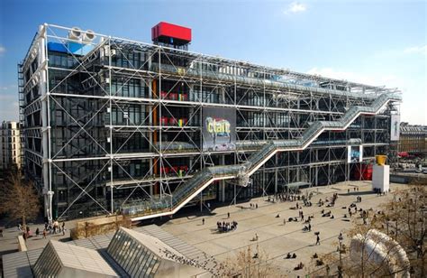 Centre Pompidou Paris France 1977 Arch Richard Rogers And Renzo