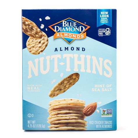 Weee Blue Diamond Almond Nut Thins Cracker Crisps Hint Of Sea Salt