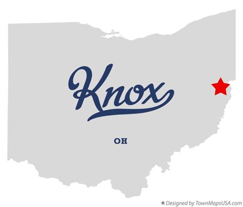 Map of Knox, Jefferson County, OH, Ohio