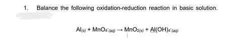 Balance The Following Oxidation Reduction Reaction In