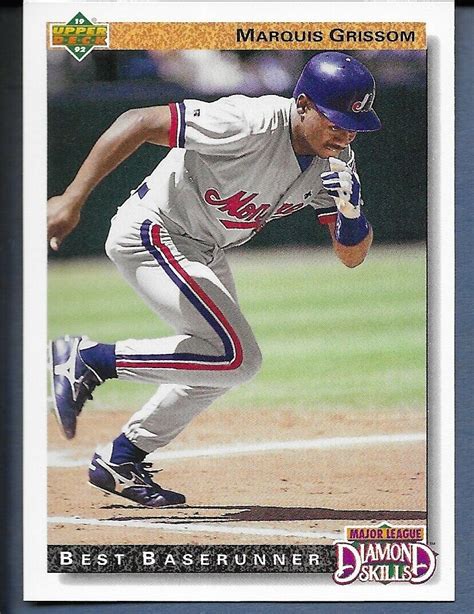 Marquis Grissom 1992 Upper Deck 719 Major League Diamond Skills