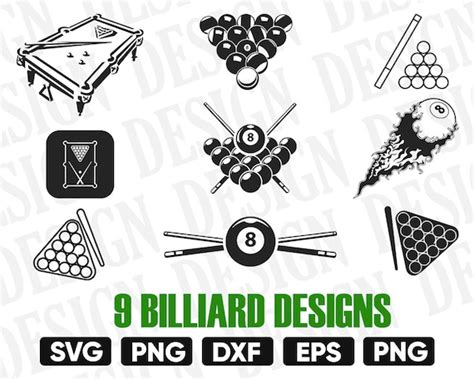 POOL VECTOR Billiard Clipart 8 Ball Vector Pool - Etsy