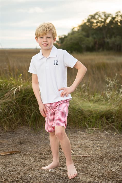 Boys Preppy Red Shorts Childrens Clothing Smocked Heirloom Bishop Gowns