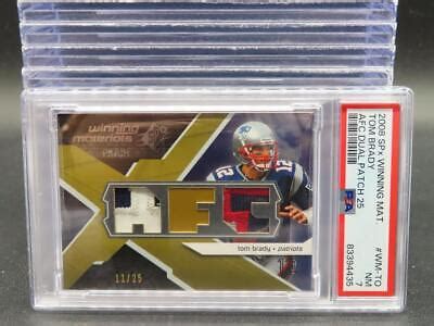 Spx Tom Brady Winning Materials Afc Dual Jersey Patch Psa