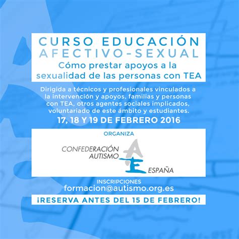 Autismo España imparte ciclo formativo sobre Educación afectivo sexual