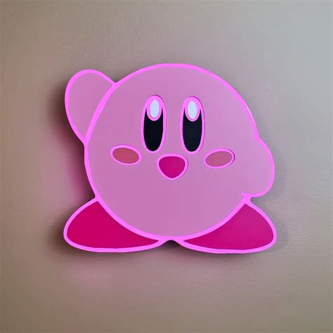 Kirby Sign Neon Like Led Light Wall Decor Night Light Edge Lit