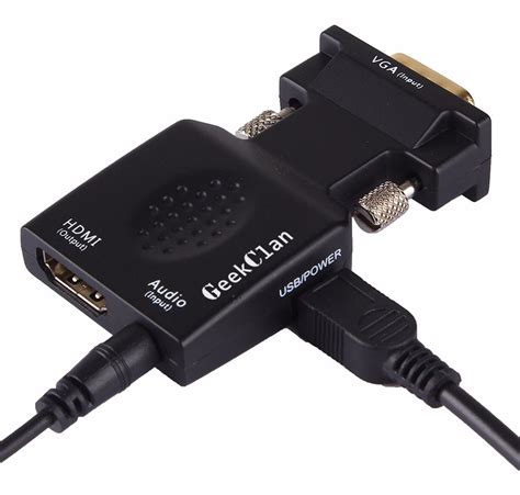 Adaptador Conversor Vga Macho Para Hdmi Fêmea Video E Audio R 175 00