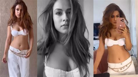 Nia Sharma Flaunts Her Totta Look Donning A White Bralette Dress