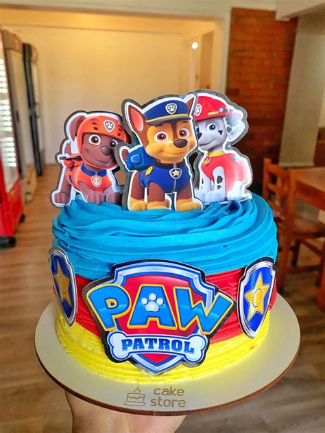 Torta Paw Patrol En Crema Festa Simples Patrulha Canina Festa