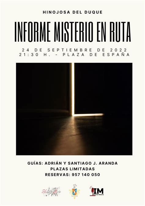 Informe Misterio En Ruta Ayuntamiento De Hinojosa Del Duque