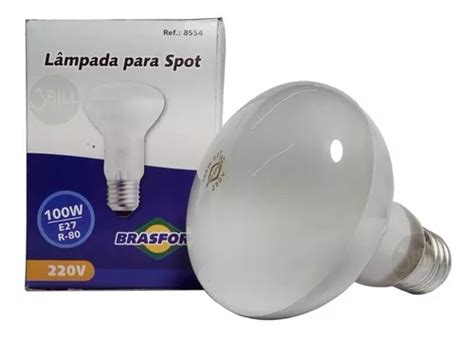 Lâmpada Refletora Fosca Grande Spot R80 100w 220v E27 Parcelamento