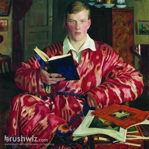 Portrait Of Kb Kustodiev By Boris Kustodiev Oil Painting Reproduction