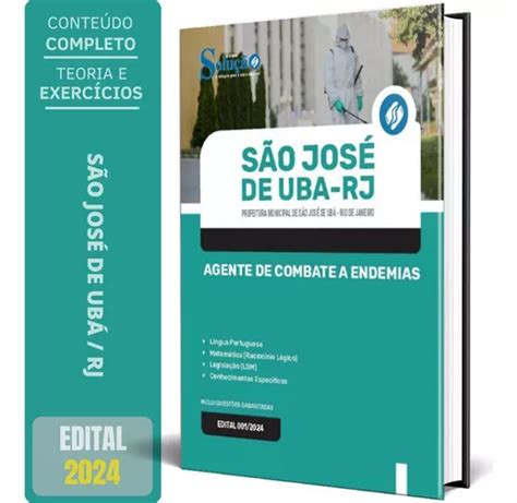 Apostila São José De Ubá Rj 2024 Agente Combate A Endemias