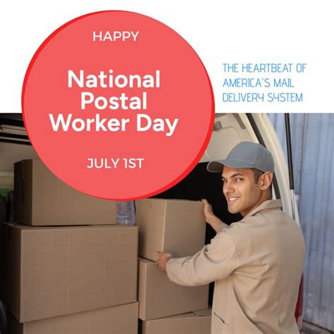 National Postal Worker Day Celebration With Smiling Delivery Man