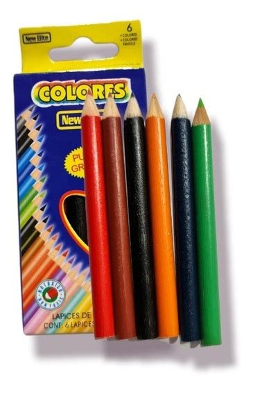 Lapices De Colores X 6 Cortos MercadoLibre