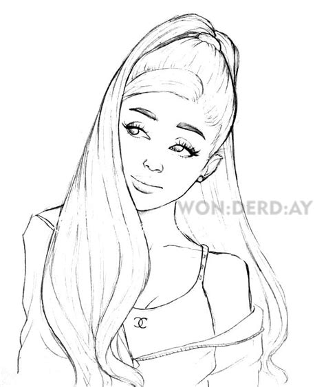 Coloriage Ariana Grande T L Charger Et Imprimer Gratuitement