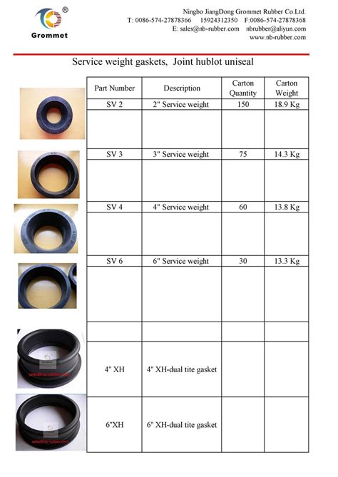 Multi Tite Rubber Gaskets Service Weight Gasket Sv Gasket From China