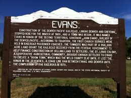 History of Evans; suburb of Greeley, Colorado