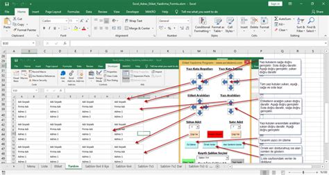 Excel Kolay Adres Etiket Yazd Rma Program Asri Akdeniz Ki Isel Sayfas