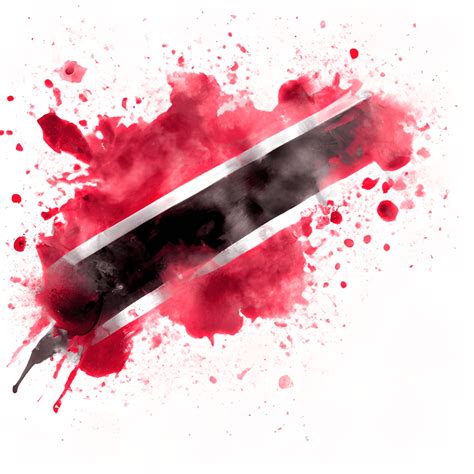 Watercolor Splash Trinidad and Tobago Flag · Creative Fabrica