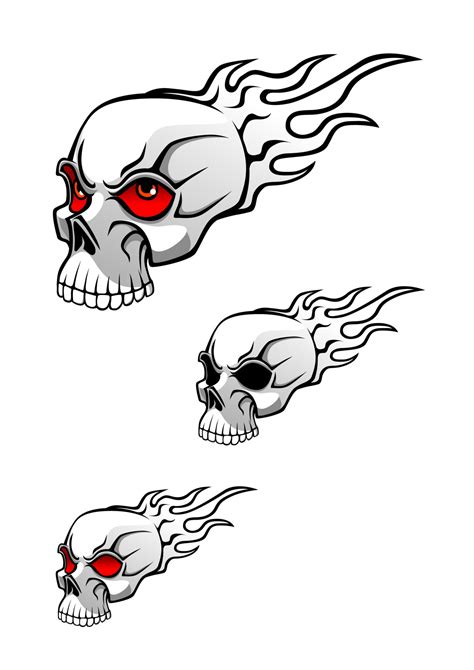 Cartoon skull tattoo 11154387 Vector Art at Vecteezy