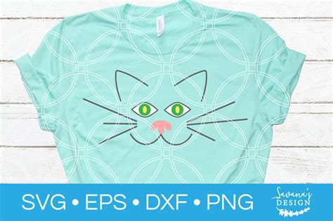 Cat Face Outline SVG