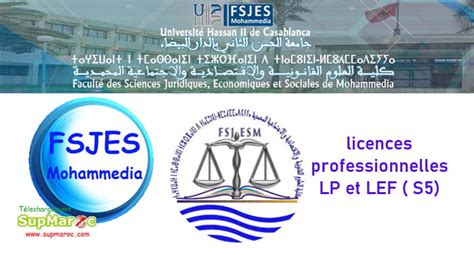 Preselection FSJES Mohammedia Master Ms 2023 2024