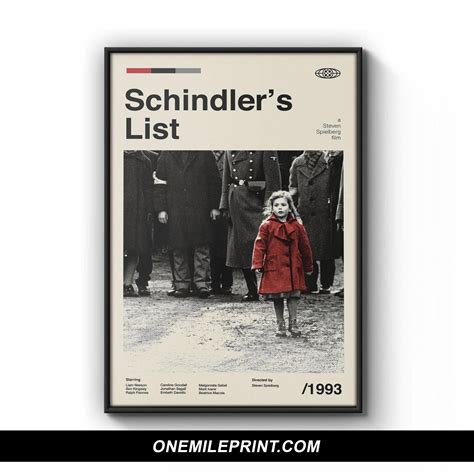 midcentury schindlers list  poster