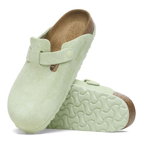 Birkenstock Sabots Boston Faded Lime En Pantoufle