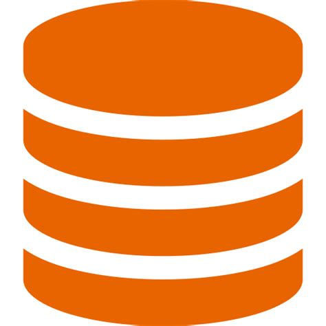 Orange Database Icon Png Symbol