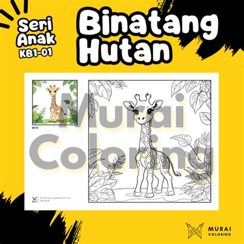 Jual Kertas Gambar Mewarnai Anak Binatang Hutan Kb1 Kb1 01 Tebal