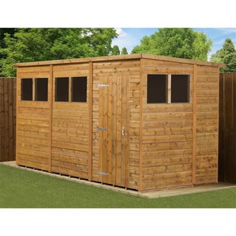 Empire Pent Shed Shiplap Tongue And Groove 12x6 With Windows On Onbuy