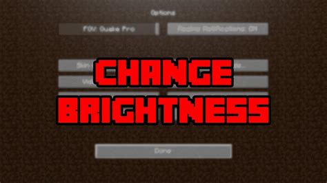 How To Change Brightness In Minecraft How To Turn Brightness Up Or