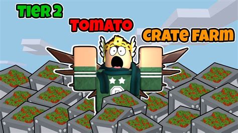 I Built A Tier Tomato Crate Farm Roblox Islands Youtube